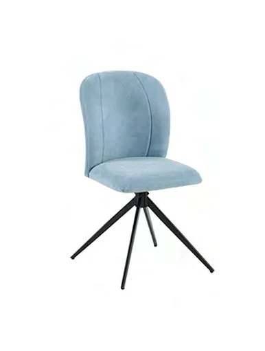 upholstered chair with metal base
