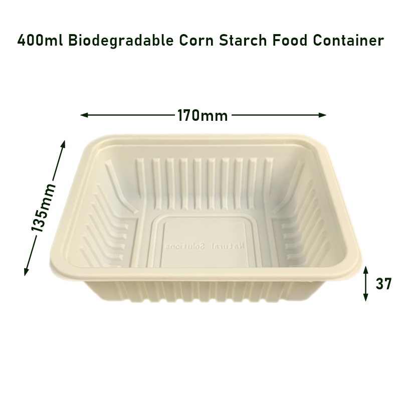 400ml Biodegradable Corn Starch Food Container