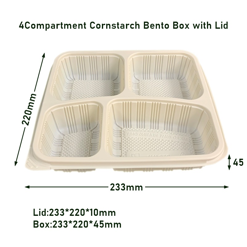 Biodegradable Cornstarch Bento Box