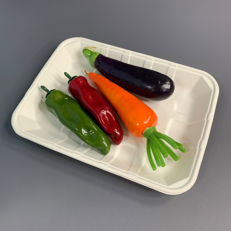 11x8inch Bagasse Biodegradable Food Trays