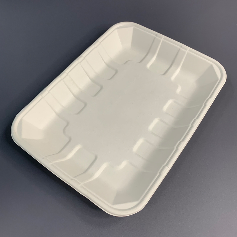 11x8inch Bagasse Biodegradable Food Trays