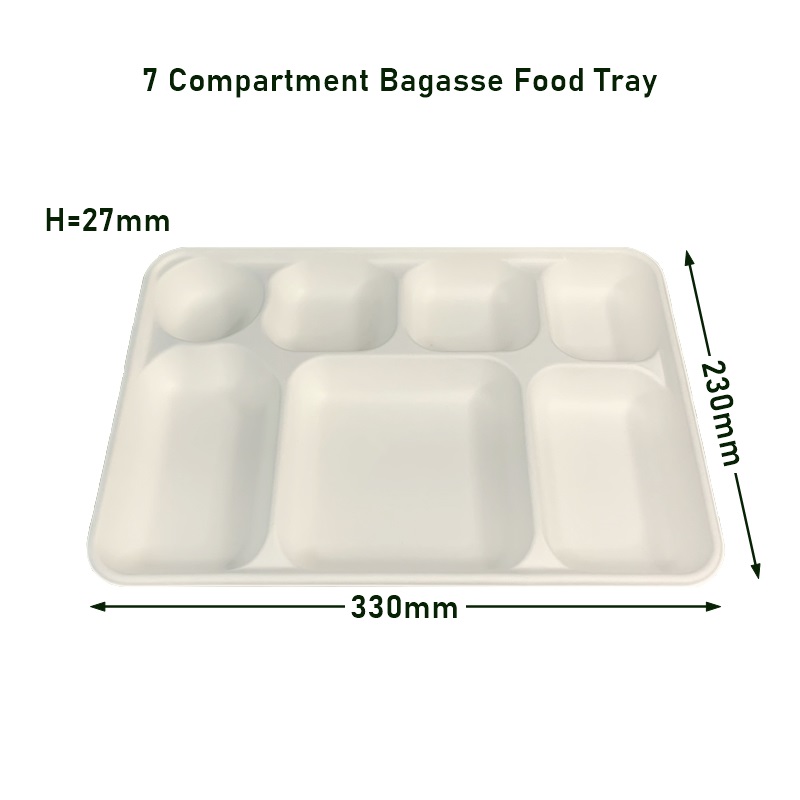 Biodegradable Bagasse Snack Tray