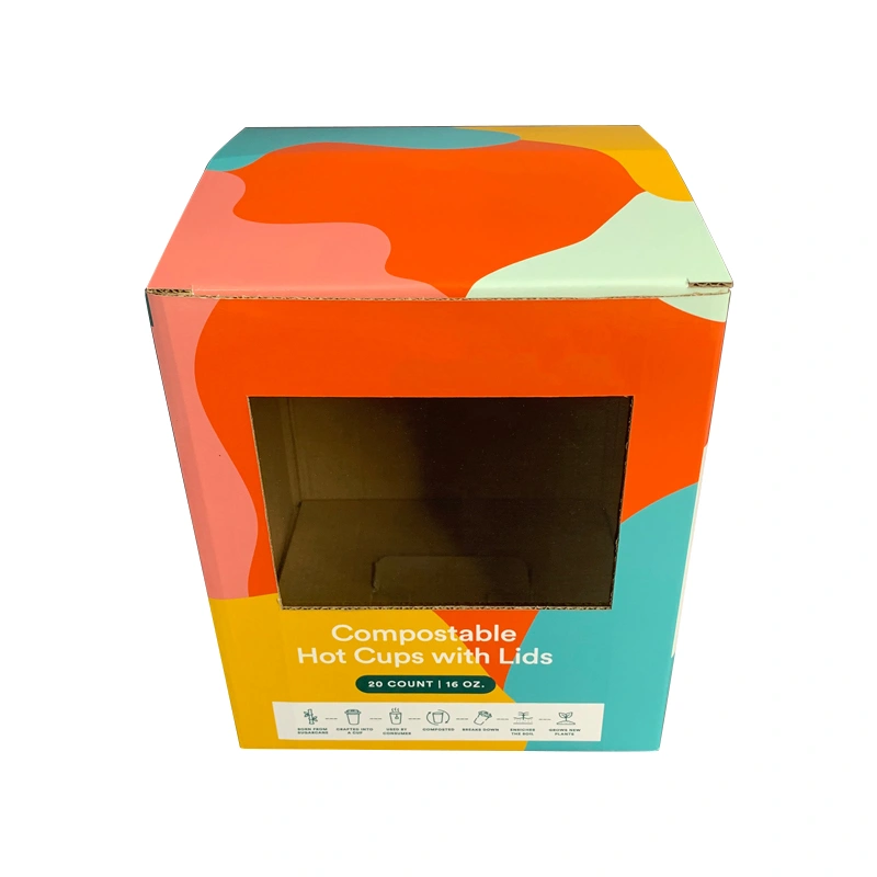 Custom Printed Colorful Paper Packaging Box with Logo and Window