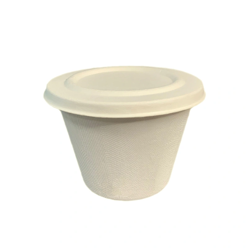 Compostable Bagasse Bowls with Lids Takeaway Soup Bowl