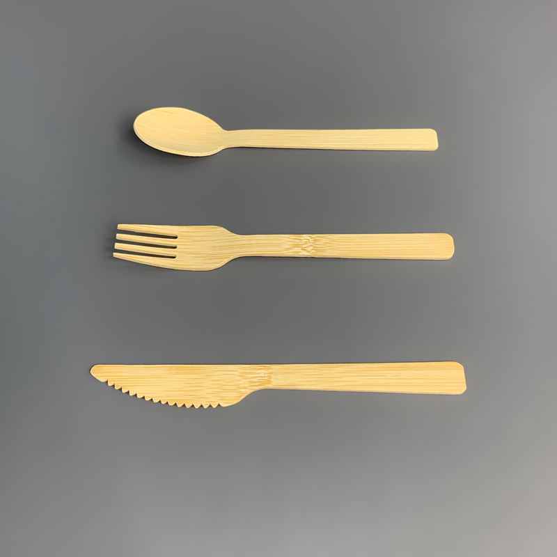 140mmBamboo Knives Forks and Spoons Cutlery Set