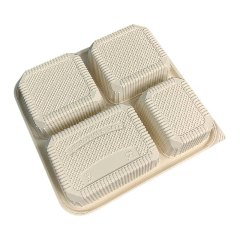 Corn Starch Lunch Tray with Lid
