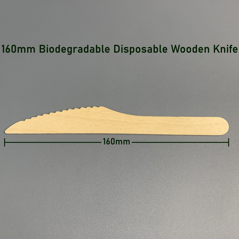 160mm Biodegradable Disposable Wooden Knife