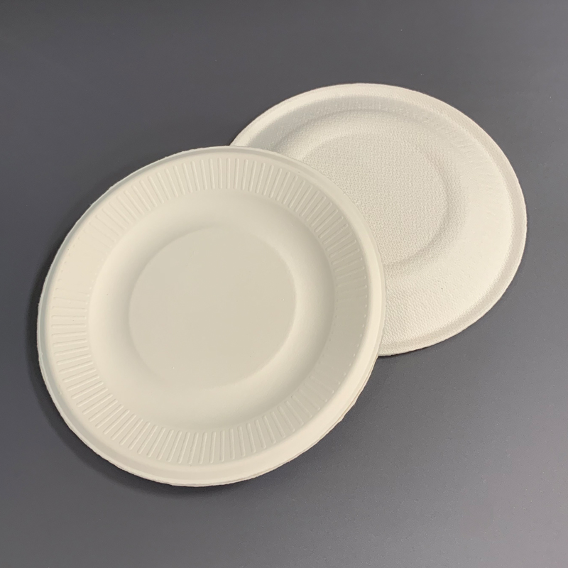 Ripple Edge Sugarcane Bagasse Plate