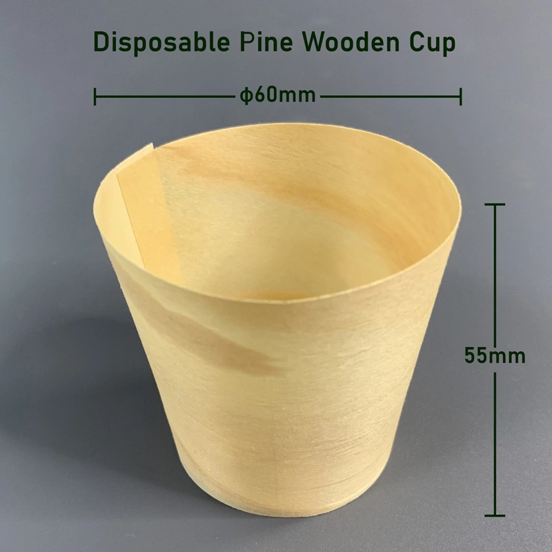 Disposable Pine Wooden Cup