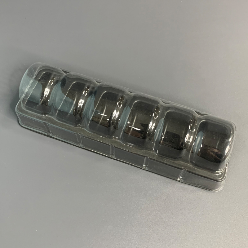 6Compartments PS Plastic Macaron Box with PET Clear Lid
