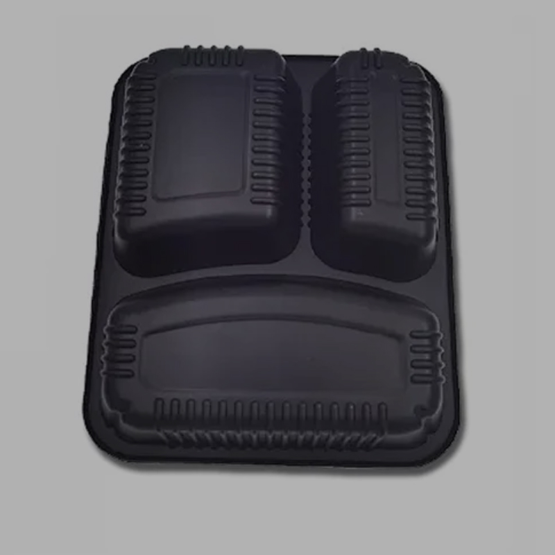3 Compartments Plastic Fast Food Tray