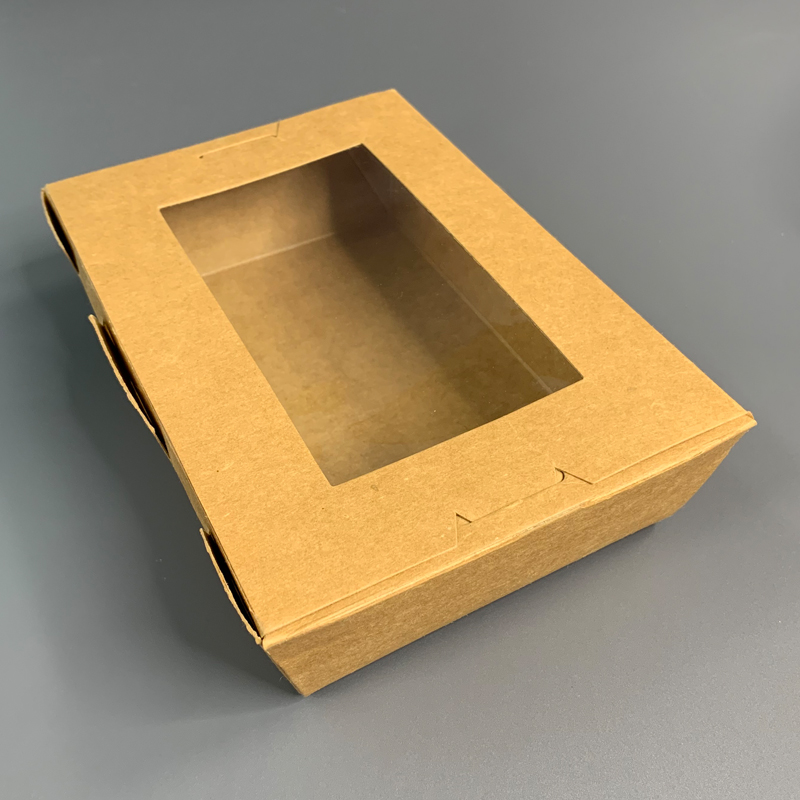 Compostable Kraft Food Box with PET Window