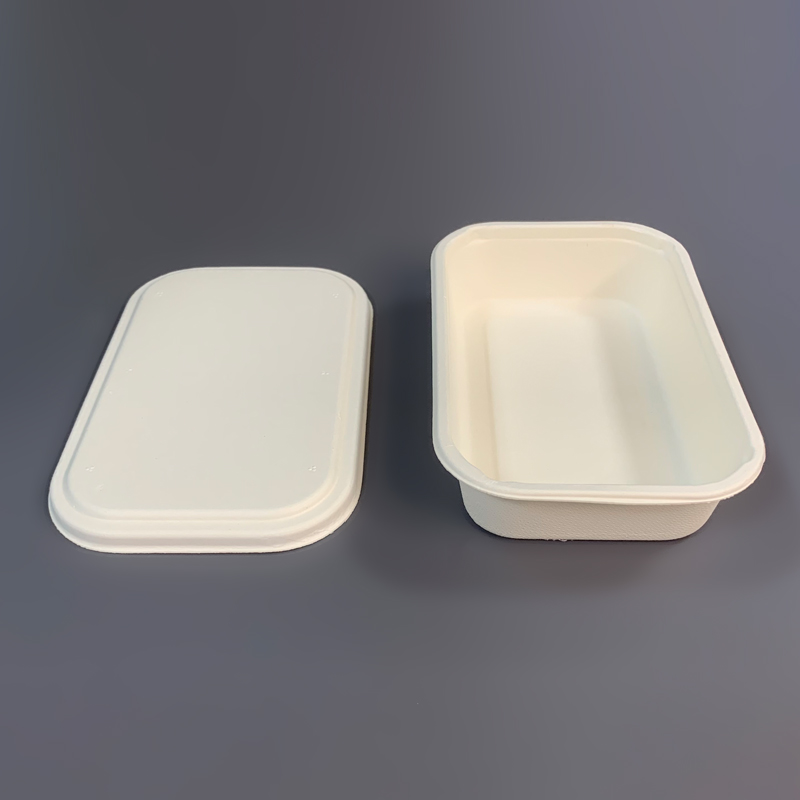 100% Compostable Bagasse Food Packaging Box with Lid