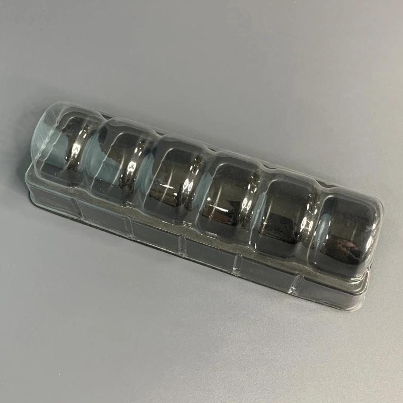 6Compartments PS Plastic Macaron Box with PET Clear Lid