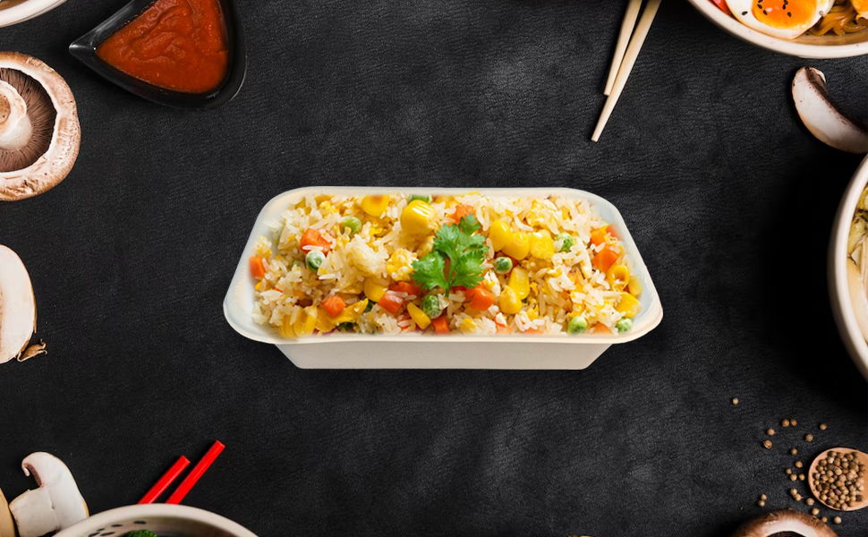 Biodegradable Takeaway Bagasse Food Box