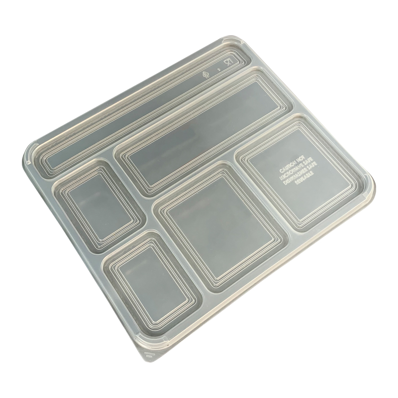 Black PP Plastic Disposable Lunch Box with Lid