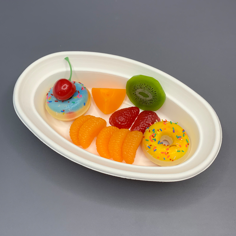 Sugarcane Bagasse Oval Plate