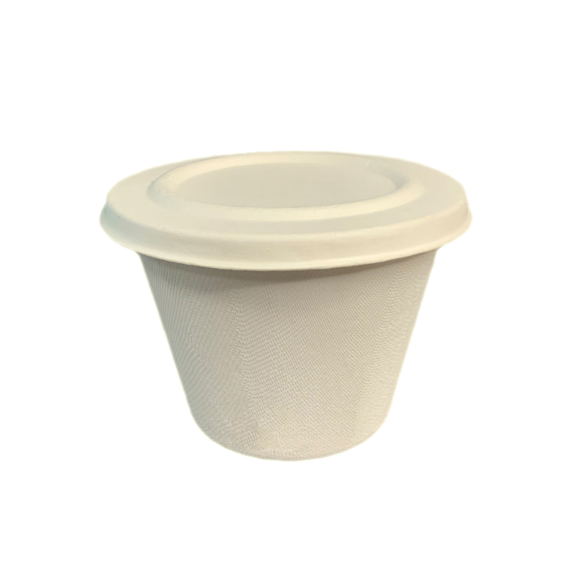 Compostable Bagasse Bowls with Lids Takeaway Soup Bowl