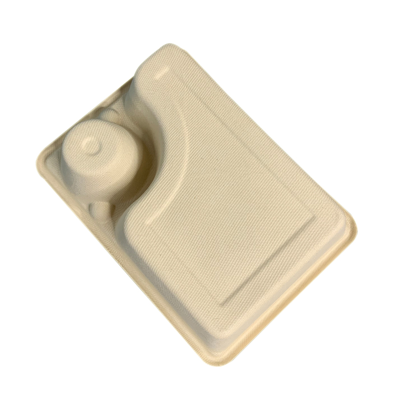 Sugarcane Pulp Paper Food Tray made in China