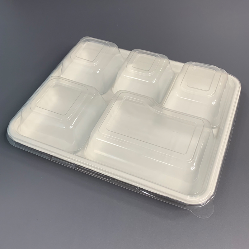 Biodegradable Sugarcane Bagasse Pulp Fast Food Tray