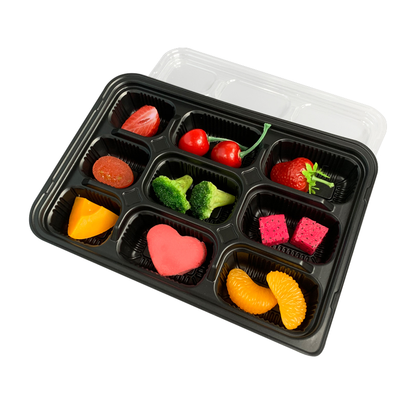 Plastic Disposable Party Trays with Lids Dessert Tray
