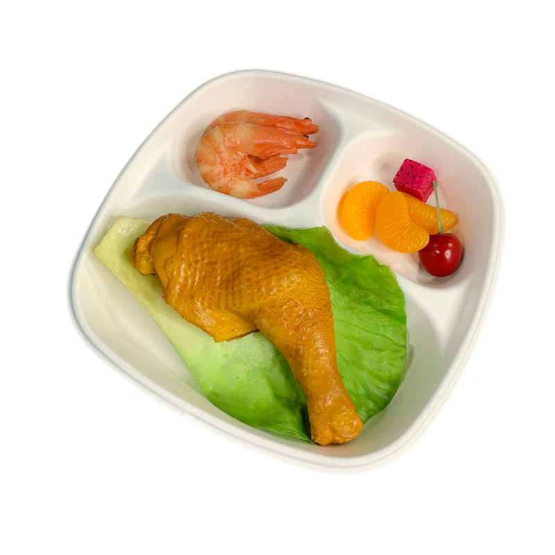 Biodegradable Bagasse Oval Dinner Plates with Lids