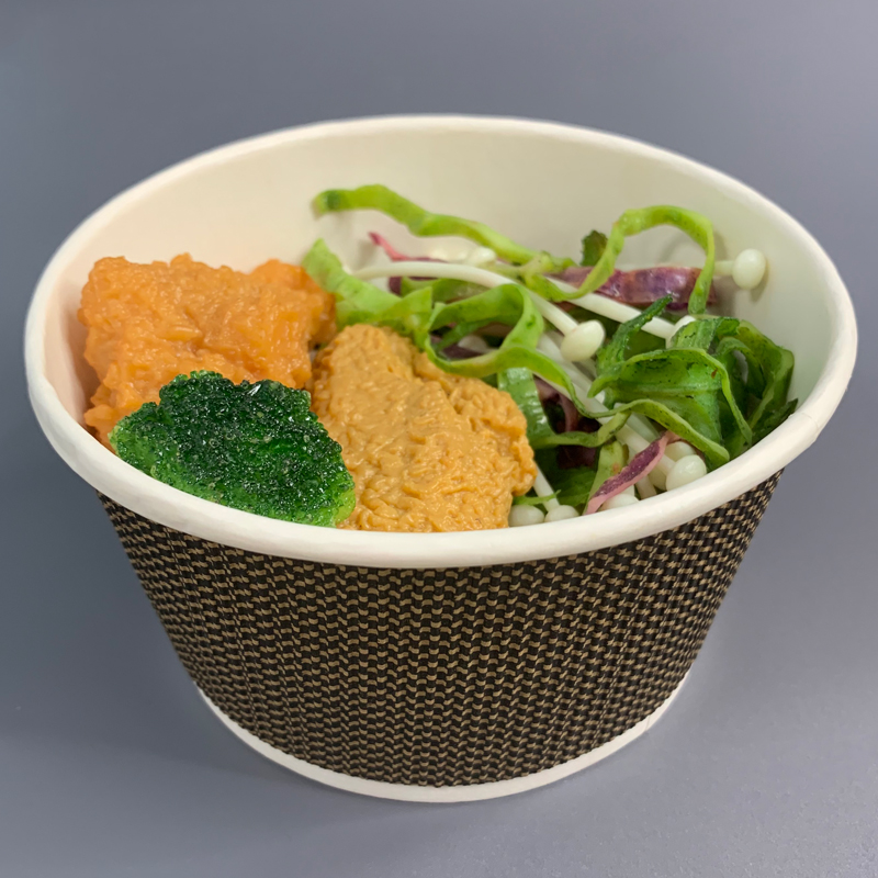 Disposable Double Wall Paper Takeaway Ripple Bowl