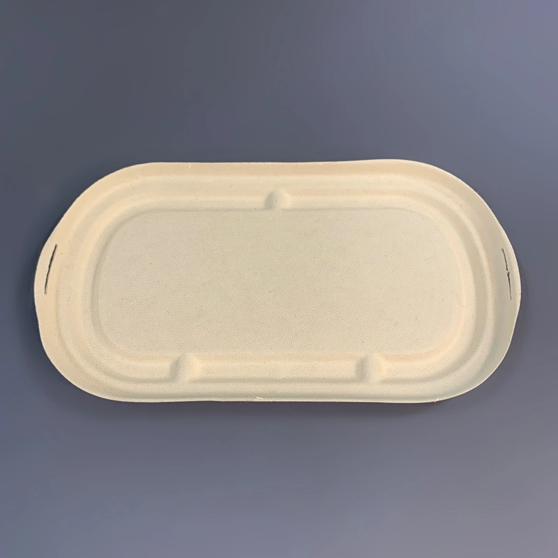 Universal Sugarcane Pulp Lid for Oval Bagasse Food Containers