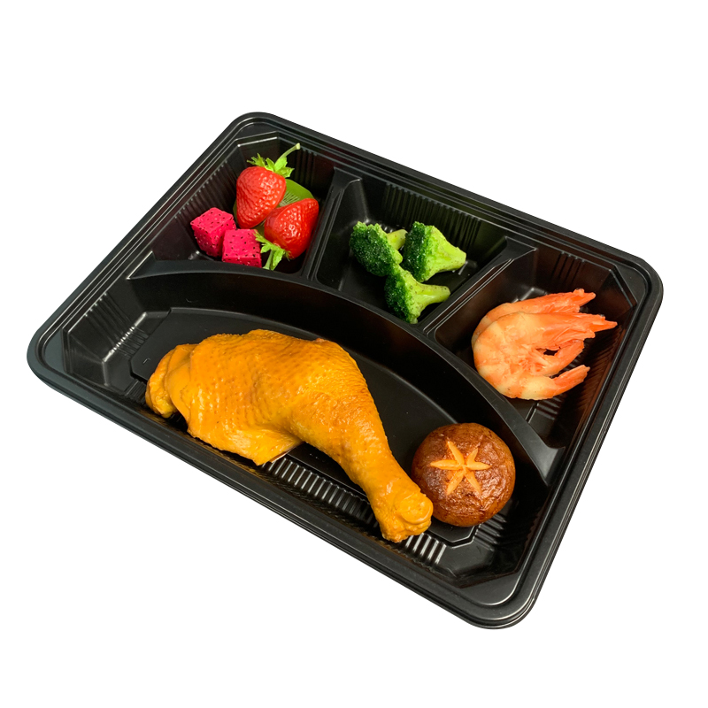 Food Grade Plastic 4 Compartment Takeaway Containers