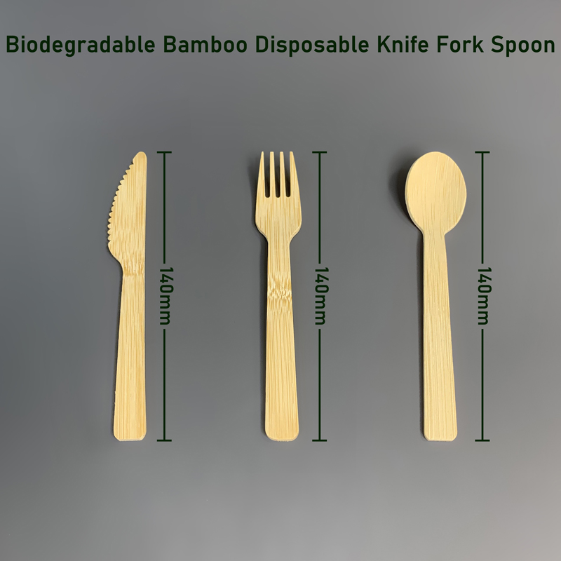 Biodegradable Bamboo Cutlery Bamboo Knives Forks and Spoons