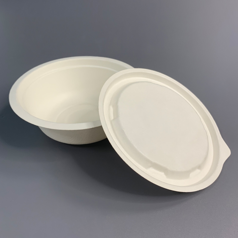 12oz Biodegradable Disposable Bagasse Bowl with Lid