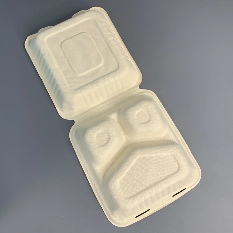 Sugar Bagasse Clamshell Food Container