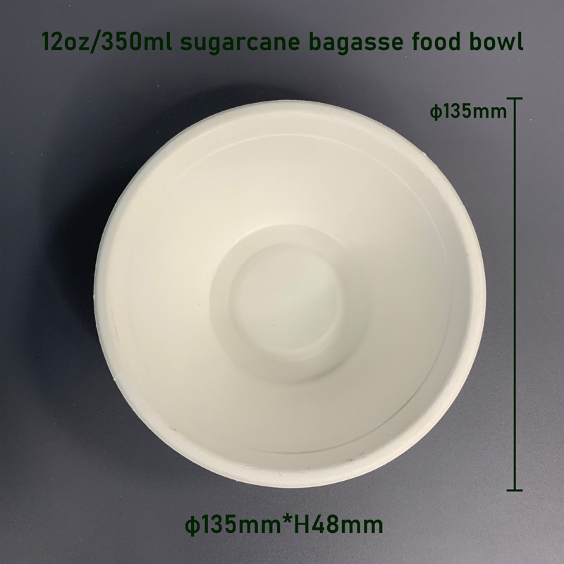 12oz/350ml Biodegradable Sugarcane Bowl