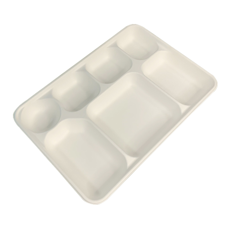 Customized Bagasse Snack Tray Meal Tray with Multi-Compartments