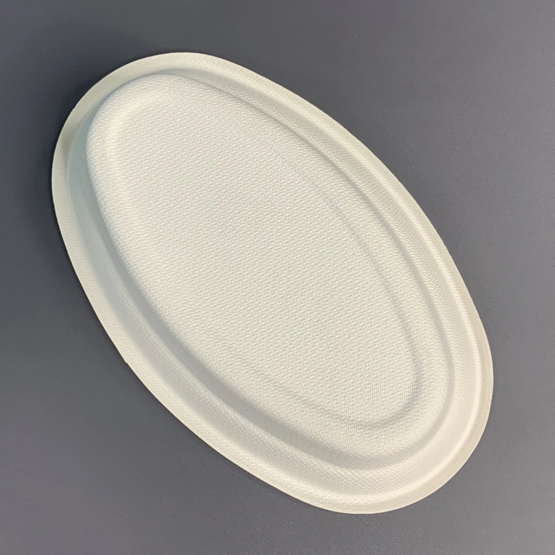 China Sugarcane Bagasse Oval Plate Manufacturer