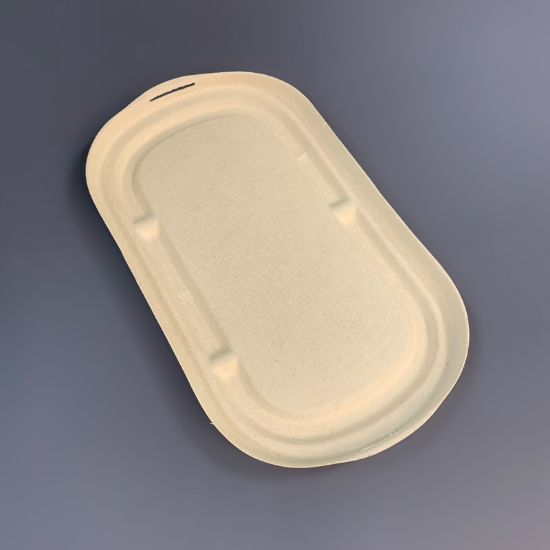 Universal Sugarcane Pulp Lid for Oval Bagasse Food Containers