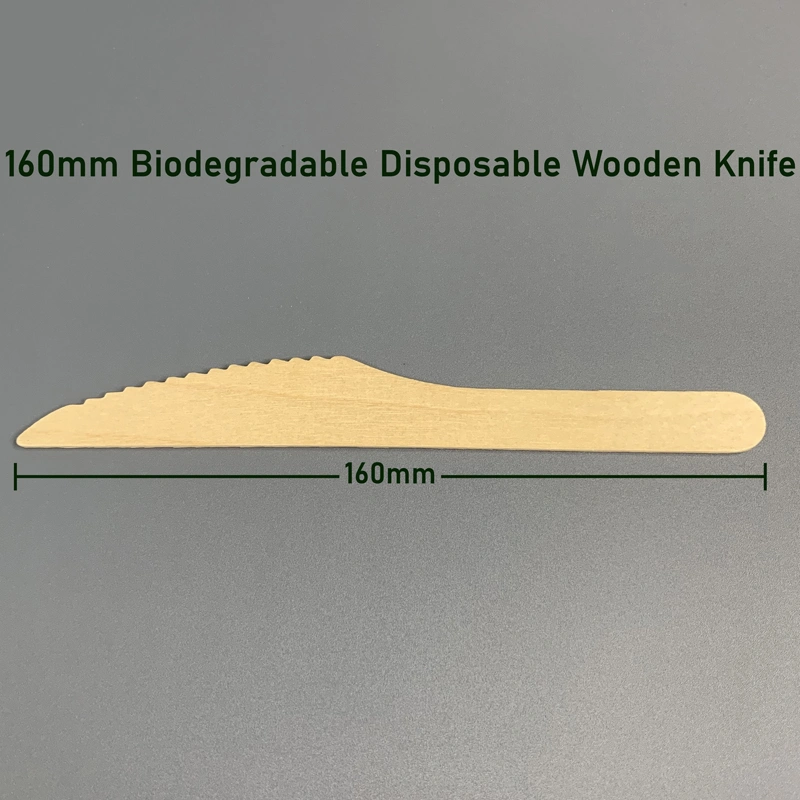 160mm Biodegradable Disposable Wooden Knife