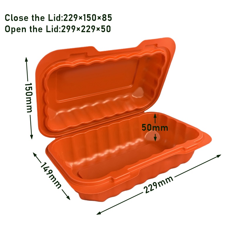 950ml Food Grade Plastic Clamshell Food Container