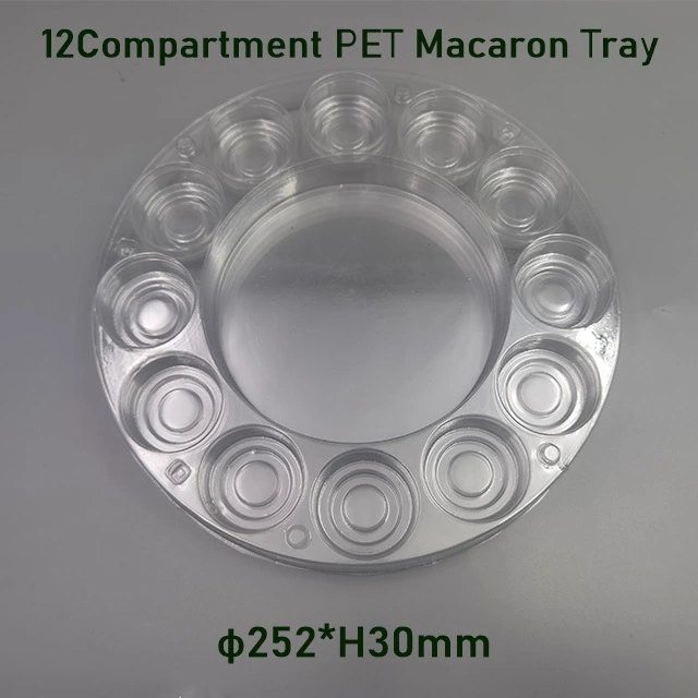 12Compartment Clear PET Plastic Macaron Tray