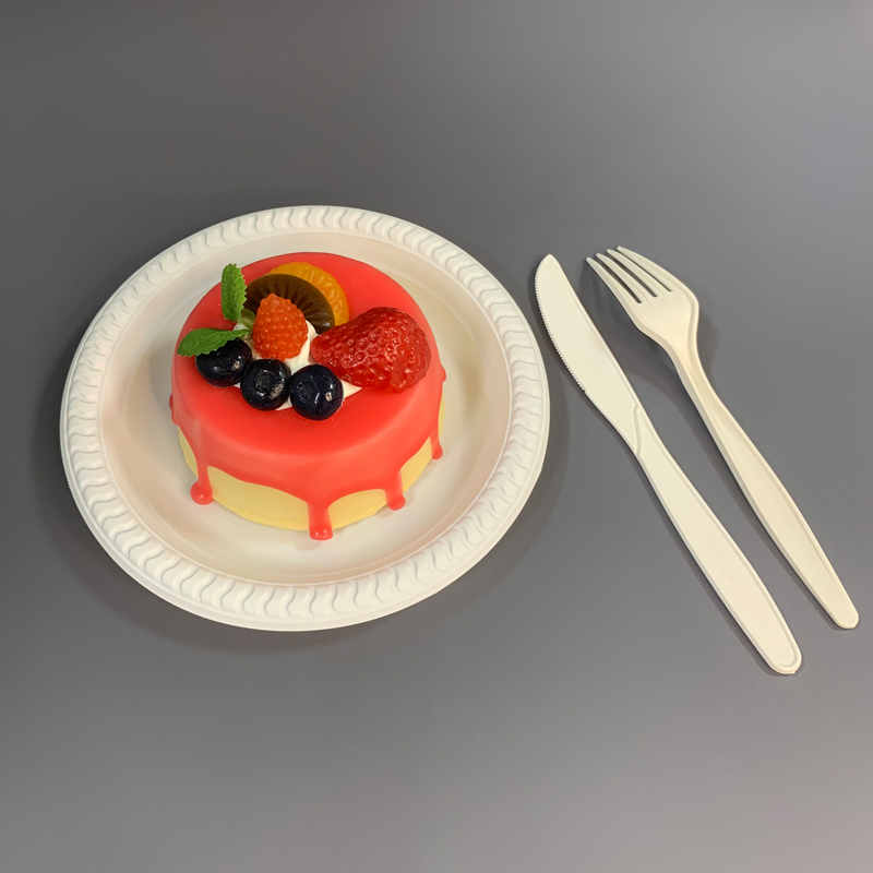 Compostable Corn Starch Cutlery Disposable Knife Fork Spoon