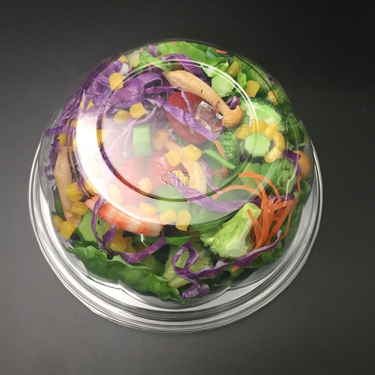 48oz Plastic Salad Bowl Storage Container with Airtight Lid