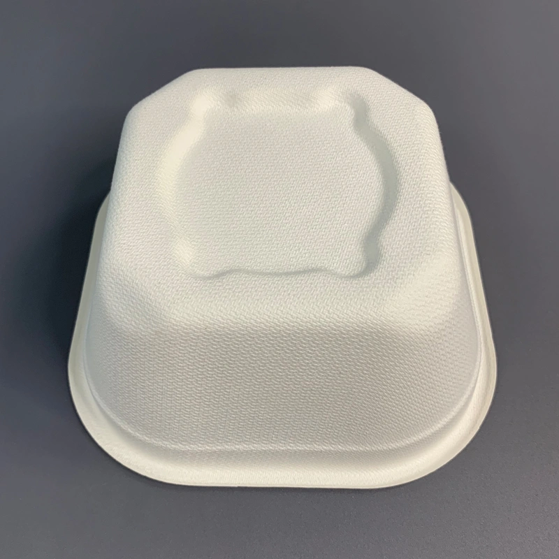 Compostable 6inch Square Bagasse Bowl with Lid