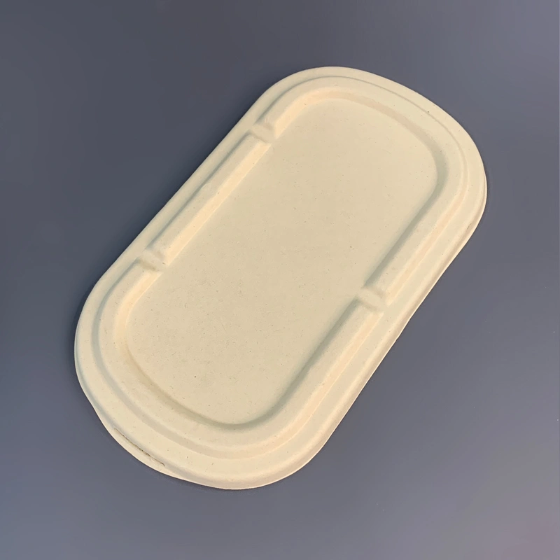 Universal Sugarcane Pulp Lid for Oval Bagasse Food Containers
