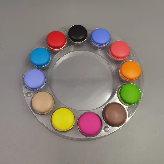 12Compartment Clear PET Plastic Macaron Tray