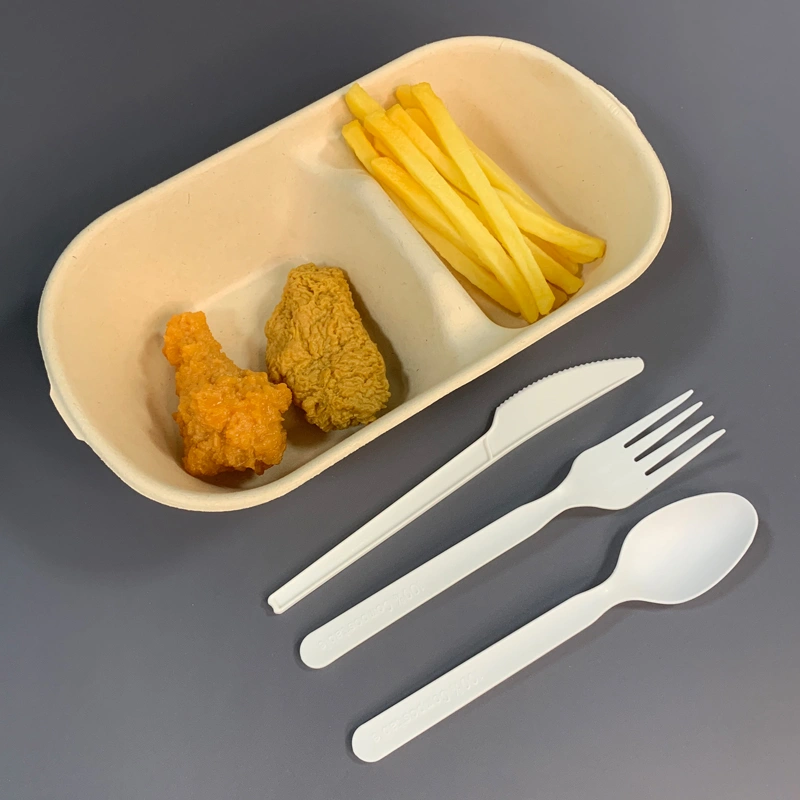 Biodegradable Bagasse Fast Food Meal Box Tableware