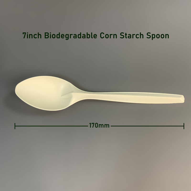 7inch Biodegradable Corn Starch Spoon