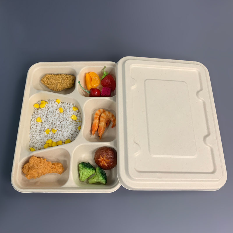 Universal Rectangle Bagasse Lid
