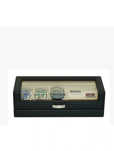 3 watch box with cufflinks tray