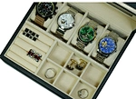 leather watch jewelry display box