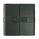Sonny Black Carbon Fiber Leather Folding Cigar Box Case